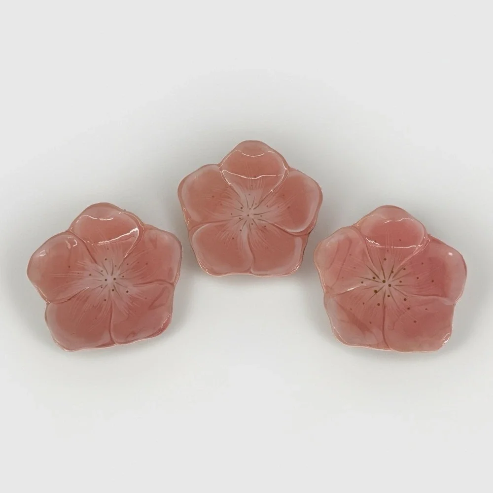 Princess House Inspired Classics PRH11 Pink Flower Salad Plates Set of 3 8.75